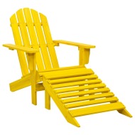 vidaXL Záhradná stolička Adirondack s otomanom jedľový masív žltá - cena, srovnání