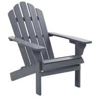 vidaXL Záhradná stolička sivá drevená - cena, srovnání