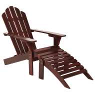 vidaXL Záhradná stolička s taburetkou hnedá drevená - cena, srovnání