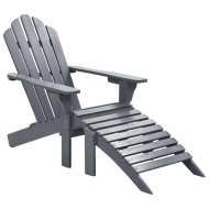 vidaXL Záhradná stolička s taburetkou sivá drevená - cena, srovnání
