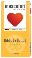 Masculan Ribbed & Dotted 10ks - cena, srovnání