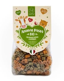 Natu Animal Pasta Těstoviny z červené čočky & hrášku BIO 250g