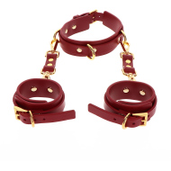 Taboom Bondage in Luxury D-Ring Collar and Wrist Cuffs - cena, srovnání