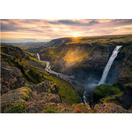 Ravensburger 167388 Škandinávia Vodopád Haifoss, Island 1000 dielikov