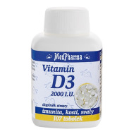 MedPharma Vitamin D3 2000 I.U. 107tbl - cena, srovnání