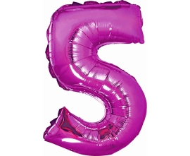 Godan Fóliový balón číslo 5 malý - fialová - 35 cm