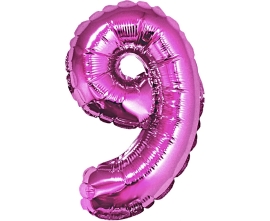 Godan Fóliový balón číslo 9 malý - fialová - 35 cm
