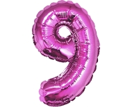 Godan Fóliový balón číslo 9 malý - fialová - 35 cm - cena, srovnání