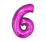 Godan Fóliový balón číslo 6 - fialová - 92 cm - cena, srovnání