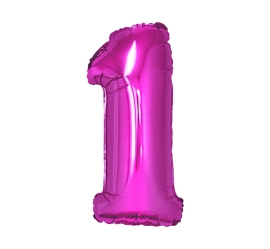 Godan Fóliový balón číslo 1 - fialová - 92 cm