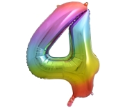 Godan Fóliový balón číslo 4 - dúhová - 92 cm - cena, srovnání