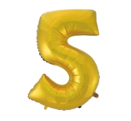 Godan Fóliový balón číslo 5 - zlatá matná - 92 cm - cena, srovnání