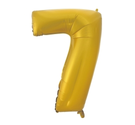 Godan Fóliový balón číslo 7 - zlatá matná - 92 cm