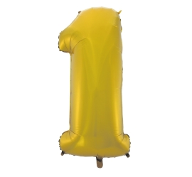 Godan Fóliový balón číslo 1 - zlatá matná - 92 cm