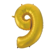 Godan Fóliový balón číslo 9 - zlatá matná - 92 cm - cena, srovnání