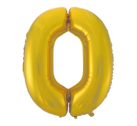 Godan Fóliový balón číslo 0 - zlatá matná - 92 cm