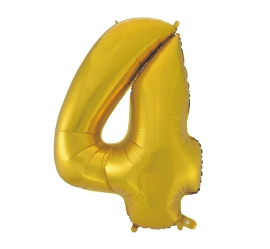 Godan Fóliový balón číslo 4 - zlatá matná - 92 cm