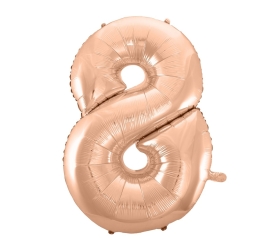 Godan Fóliový balón číslo 8 - ružovo zlatá - 92 cm