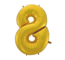Godan Fóliový balón číslo 8 - zlatá matná - 92 cm