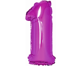 Godan Fóliový balón číslo 1 malý - fialová - 35 cm