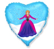 Godan Fóliový balón srdce 18" Frozen - Anna