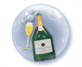 Qualatex Fóliový balón BUBBLES 21" - Šampanské 61cm
