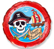 Godan Fóliový balón 18" Pirati Happy Birthday - červená - cena, srovnání