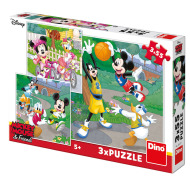 Dino Puzzle Športovci Mickey a Minnie 3x55 - cena, srovnání