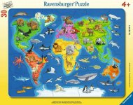 Ravensburger Mapa sveta so zvieratami 30 - cena, srovnání