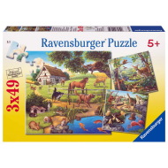 Ravensburger Domáce zvieratá 3x49 - cena, srovnání
