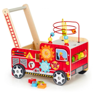 Eco Toys Drevené vzdelávacie chodítko Hasičské auto - cena, srovnání