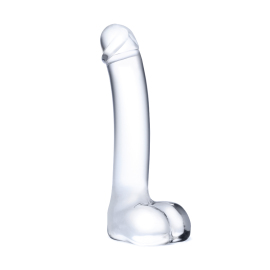 Gläs Realistic Curved Glass G-Spot Dildo