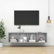 vidaXL Nástenná TV skrinka betónovosivá 37x37x142,5 cm drevotrieska - cena, srovnání