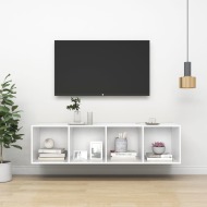 vidaXL Nástenná TV skrinka biela 37x37x142,5 cm drevotrieska - cena, srovnání