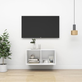 vidaXL Nástenná TV skrinka biela 37x37x72 cm drevotrieska