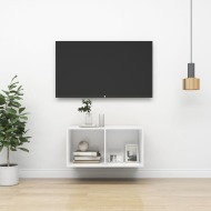 vidaXL Nástenná TV skrinka biela 37x37x72 cm drevotrieska - cena, srovnání