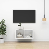 vidaXL Nástenná TV skrinka biela 37x37x72 cm drevotrieska - cena, srovnání