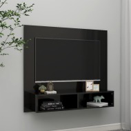 vidaXL Nástenná TV skrinka lesklá čierna 102x23,5x90 cm drevotrieska - cena, srovnání