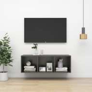 vidaXL Nástenná TV skrinka sivá 37x37x107 cm drevotrieska - cena, srovnání
