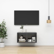 vidaXL Nástenná TV skrinka sivá 37x37x72 cm drevotrieska - cena, srovnání