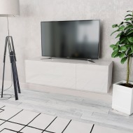 vidaXL Skrinka pod TV, drevotrieska 120x40x34 cm, vysoký lesk, biela - cena, srovnání