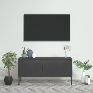 vidaXL TV skrinka antracitová 105x35x50 cm oceľ