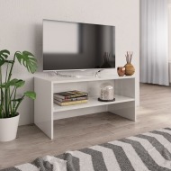 vidaXL TV skrinka biela 80x40x40 cm drevotrieska vysokolesklá - cena, srovnání