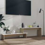 vidaXL TV skrinka biela a dub sonoma 180x30x43 cm drevotrieska - cena, srovnání