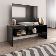 vidaXL TV skrinka čierna 100x40x40 cm drevotrieska lesklá - cena, srovnání