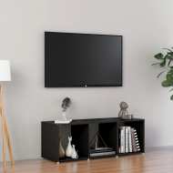 vidaXL TV skrinka čierna 107x35x37 cm drevotrieska - cena, srovnání