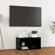 vidaXL TV skrinka čierna 72x35x36,5 cm drevotrieska - cena, srovnání