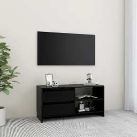 vidaXL TV skrinka čierna 80x31x39 cm borovicový masív