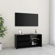 vidaXL TV skrinka čierna 80x31x39 cm borovicový masív - cena, srovnání