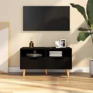 vidaXL TV skrinka čierna 90x40x48,5 cm drevotrieska - cena, srovnání